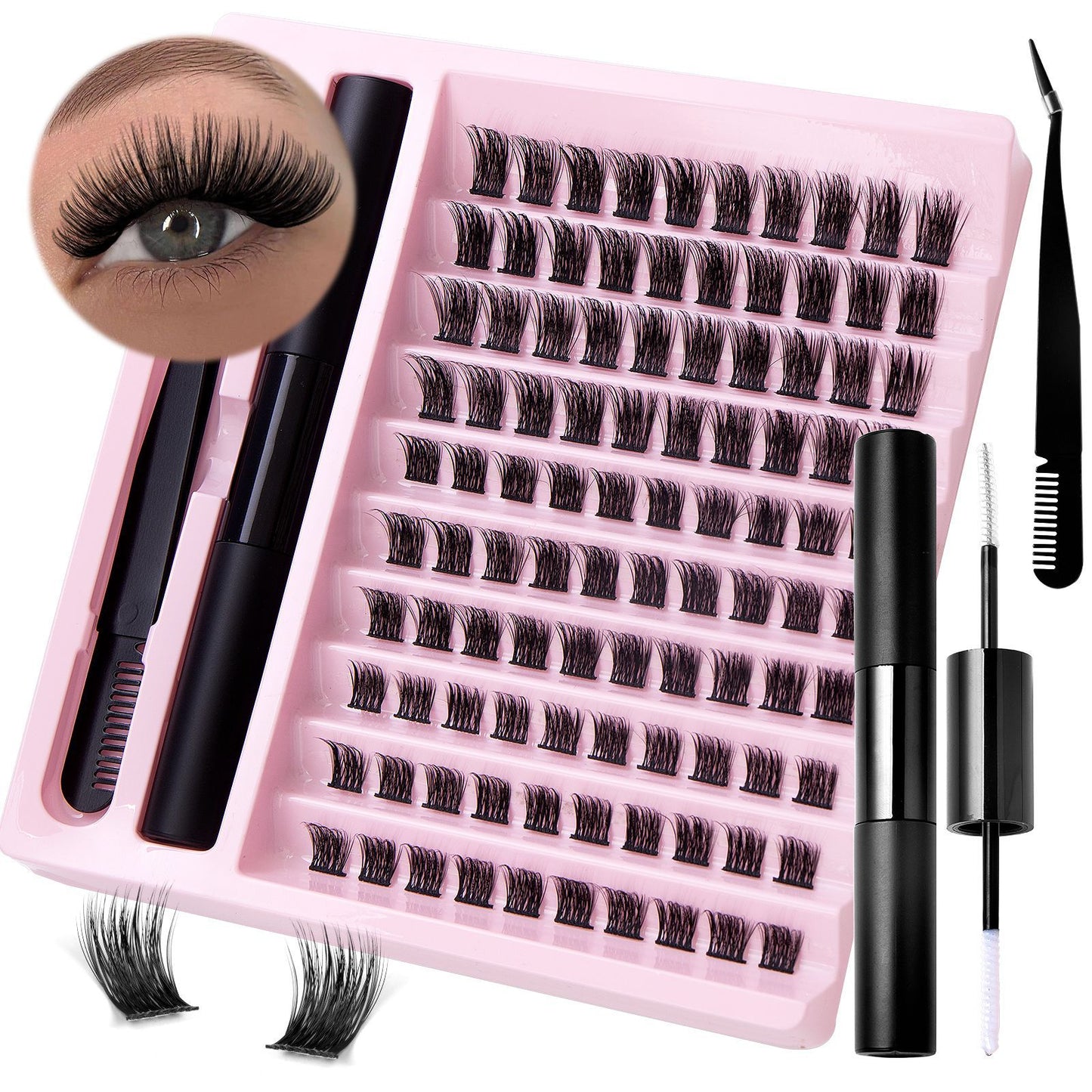 “DIY Lash Extensions Kit – Natural Cluster Lashes (Salon Look in 5 Minutes)”